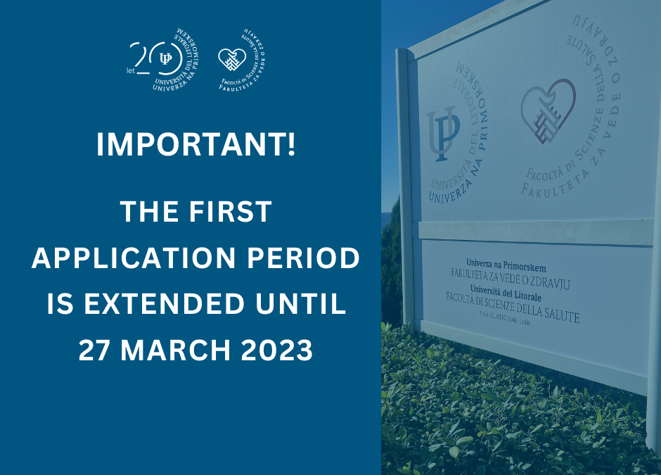 THE FIRST APPLICATION PERIOD IS EXTENDED UNTIL 27 MARCH 2023