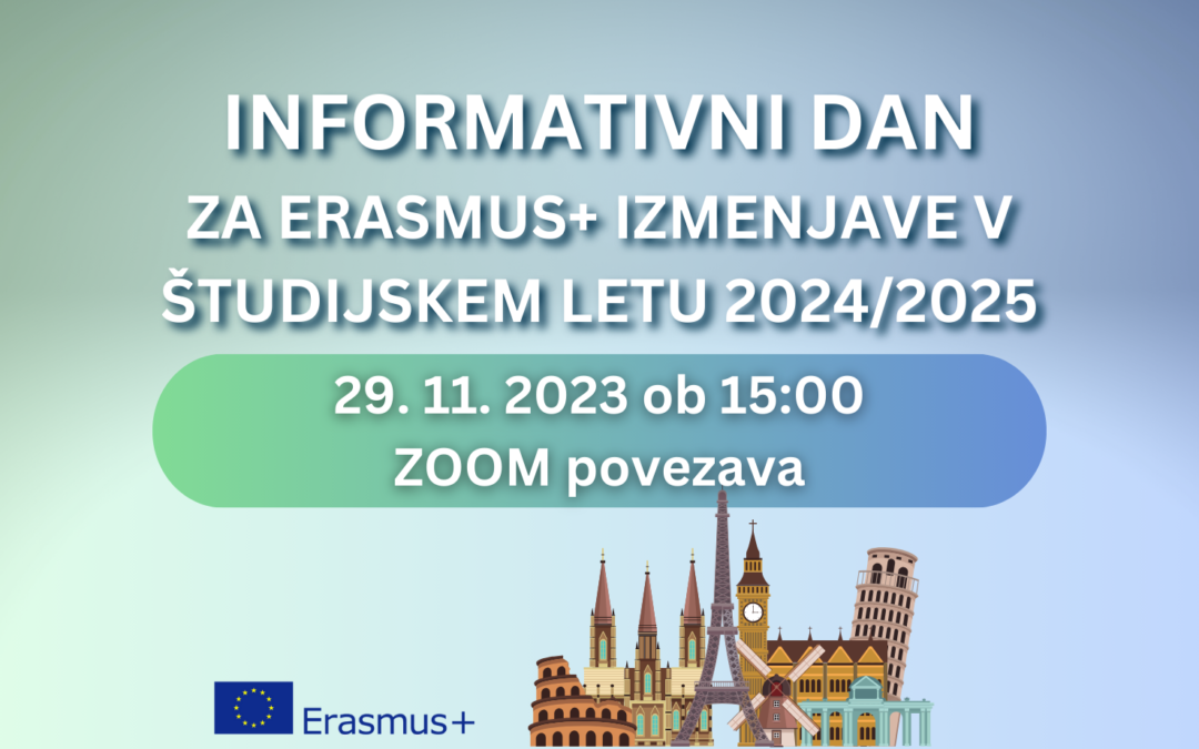 Informativni dan za Erasmus+ izmenjave v študijskem letu 2023/2024