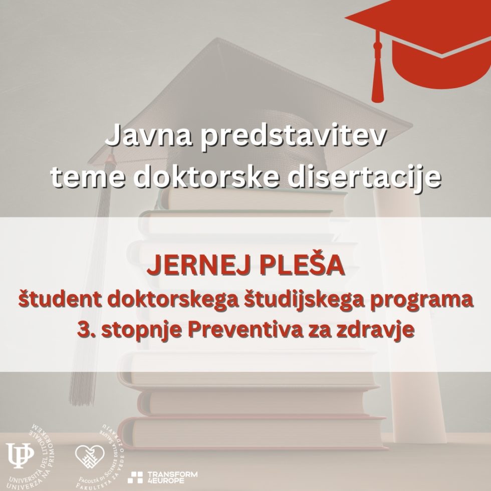 Vabilo Na Javno Predstavitev Teme Doktorske Disertacije Jerneja Pleše ...