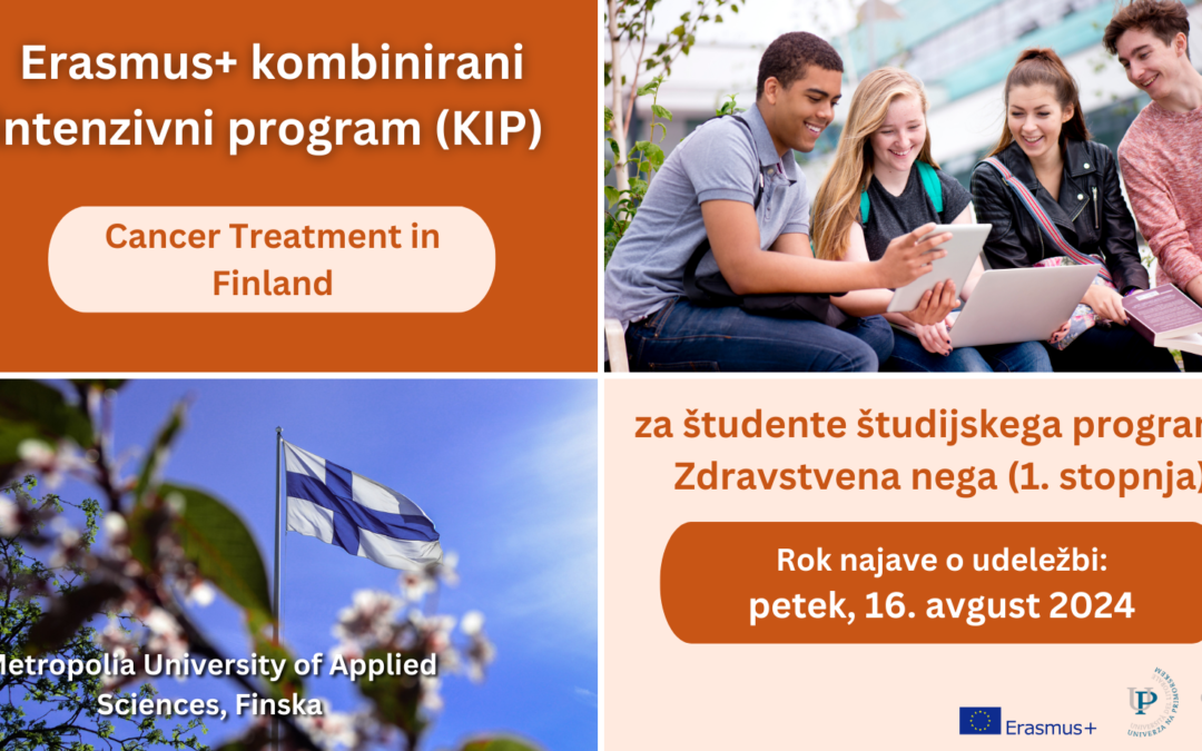 Vabilo k prijavi na Erasmus+ kombinirani intenzivni program (KIP)