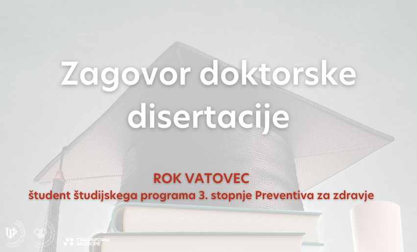 Zagovor doktorske disertacije kandidata Roka Vatovca