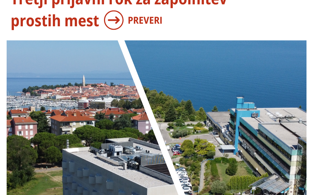 3. prijavni rok za zapolnitev prostih mest na študijskih programih (rok za vpis 25. 9. do 10. ure)