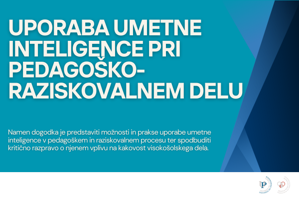 Mesec znanosti: Uporaba umetne inteligence pri pedagoško-raziskovalnem delu