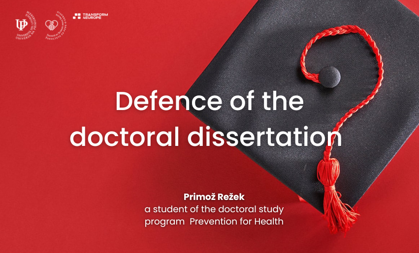 Defence of the doctoral dissertation of Primož Režek