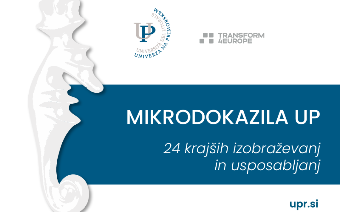 UP je objavila prvi razpis krajših izobraževanj in usposabljanj za pridobitev mikrodokazil