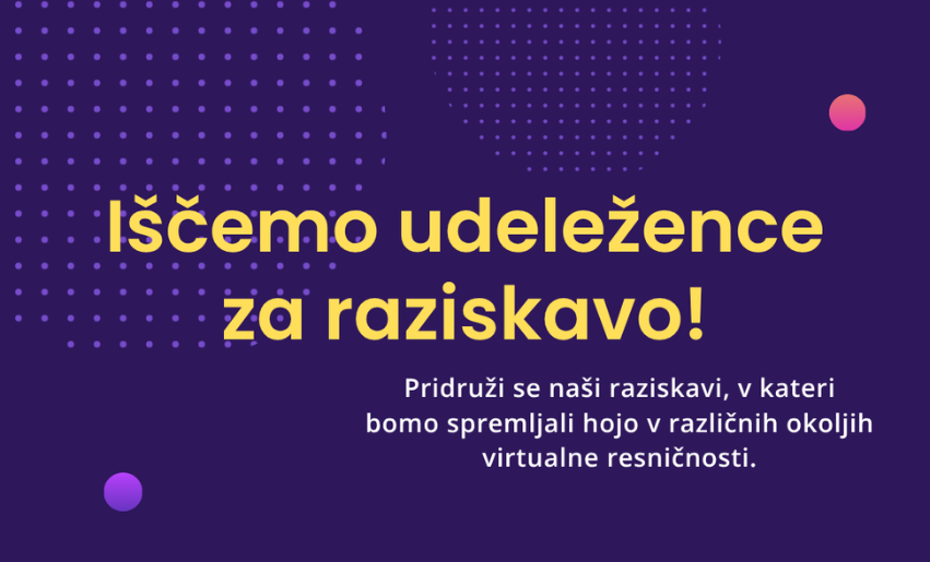 Vabilo k sodelovanju v raziskavi